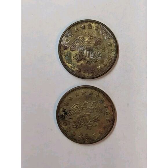 Vintage American Eagle Stars Arcade Token Coin No Cash Value Lot of 6 - Picture 6 of 7
